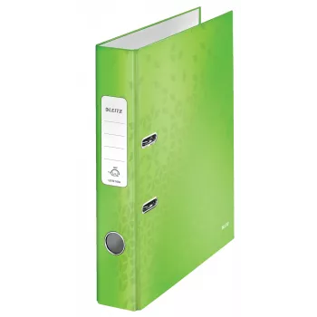 Leitz Raccoglitore 180° WOW POB/laminato A4/50mm, A4, anello a D, cartone, verde, 350 fogli, 285 mm