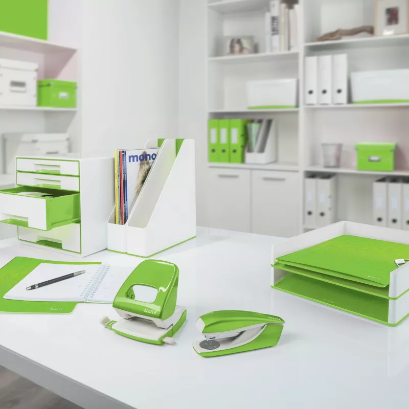 Leitz Raccoglitore a leva Active PP WOW A4/65 mm, A4, anello a D, archiviazione, polyfoam, verde, 350 fogli