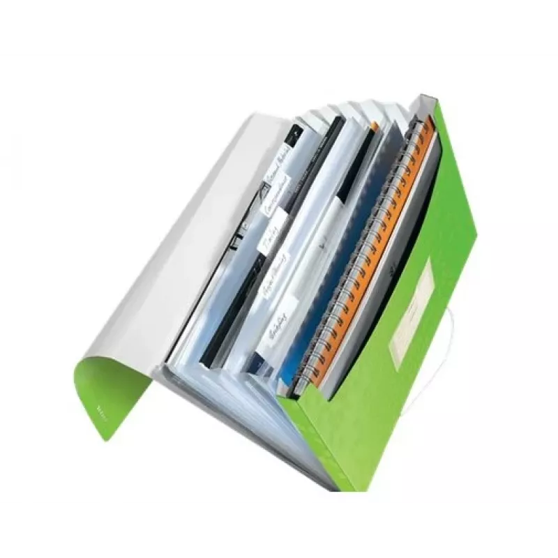 Leitz Cartella portaprogetti WOW PP, A4, polipropilene (PP), verde, verticale, 250 fogli, 80 g/m²