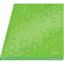 Leitz Quaderno WOW A4 a quadretti con copertina rigida 90 g/m², 80 fogli, fantasia, verde, A4, 80 fogli, 80 g/m², carta a quadretti