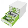 Leitz WOW Cassettiera 5 cassetti, 5 cassetti, plastica, 270 mm, 287 mm, 363 mm, 3,59 kg