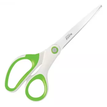 Leitz WOW Titanium Forbici da ufficio 205 mm, adulti, taglio dritto, singolo, verde, bianco, acciaio inox, forbici da ufficio