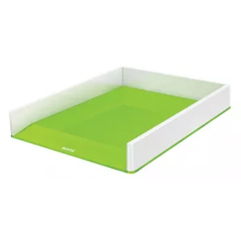 Leitz Vassoio portadocumenti WOW bicolore, plastica, verde, bianco, A4, A4, 267 mm, 336 mm
