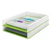 Leitz Vassoio portadocumenti WOW bicolore, plastica, verde, bianco, A4, A4, 267 mm, 336 mm