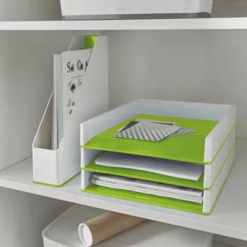 Leitz Raccoglitore per riviste WOW Dual Colour, verde, bianco, plastica, A4, 73 mm, 318 mm, 272 mm