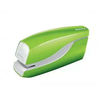 Leitz NeXXt Cucitrice a batteria WOW 5566, 10 fogli, caricamento frontale, 1 cm, plastica, verde, batteria