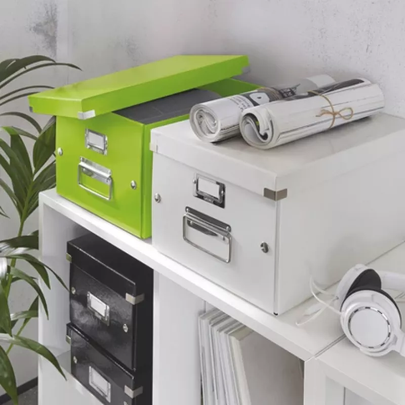 Leitz Click & Store WOW Scatola portadocumenti media, verde, cartone, 281 mm, 370 mm, 200 mm, 900 g