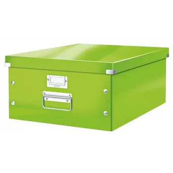 Leitz Click & Store WOW Scatola portadocumenti grande, verde, cartone, 369 mm, 482 mm, 200 mm