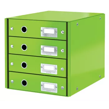 Leitz Click & Store WOW Cassettiera (4 cassetti), verde, cartone, 286 mm, 356 mm, 282 mm
