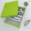 Leitz Click & Store WOW Scatola organizer media, scatola portadocumenti, verde, rettangolare, cartone, monocolore, interni