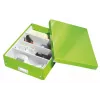 Leitz Click & Store WOW Scatola organizer media, scatola portadocumenti, verde, rettangolare, cartone, monocolore, interni