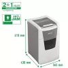 Leitz IQ Autofeed Office 150 Distruggidocumenti automatico P5, taglio micro, 22 cm, 2 x 15 mm, 44 L, 500 fogli, 55 dB