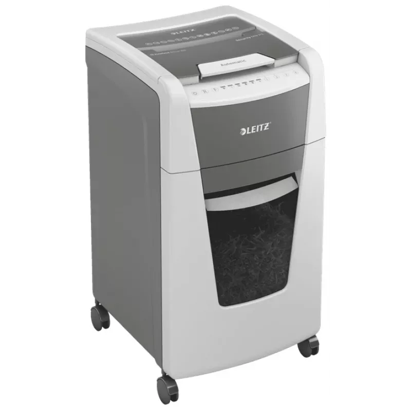 Leitz IQ Autofeed Office 300 Distruggidocumenti P5, taglio micro, 22 cm, 2 x 15 mm, 60 L, 700 fogli, 55 dB