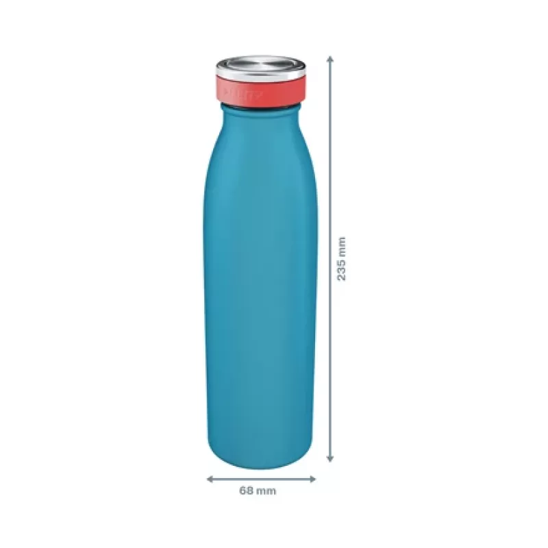 Leitz Cosy Borraccia termica 500 ml, blu, acciaio inox, 68 mm, 68 mm, 235 mm, 280 g