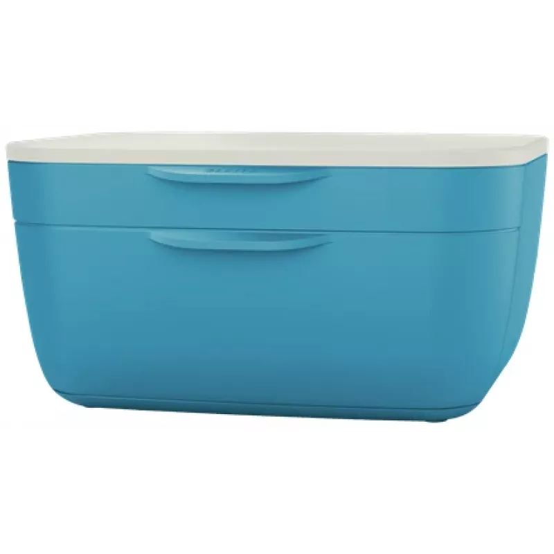Leitz Cosy Cassettiera, 2 cassetti, polistirene (PS), blu, bianco, 1 pz., 251 mm, 143 mm