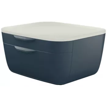 Leitz Cosy Cassettiera, 2 cassetti, polistirene (PS), nero, bianco, 1 pz., 251 mm, 143 mm