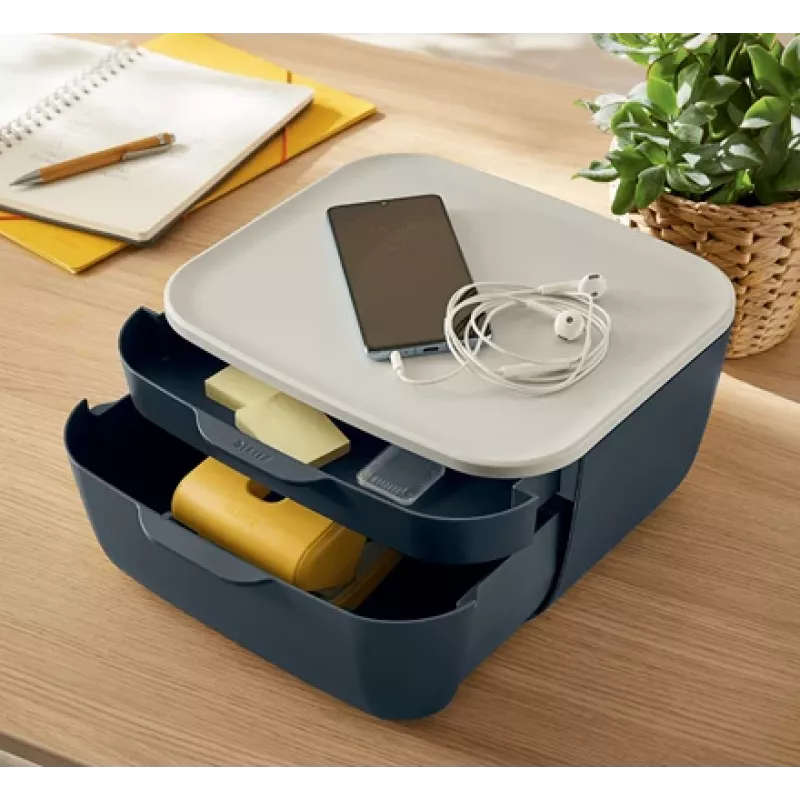 Leitz Cosy cassettiera 53570089, 2 cassetti, grigio/grigio chiaro, A4