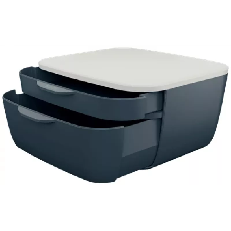 Leitz Cosy cassettiera 53570089, 2 cassetti, grigio/grigio chiaro, A4