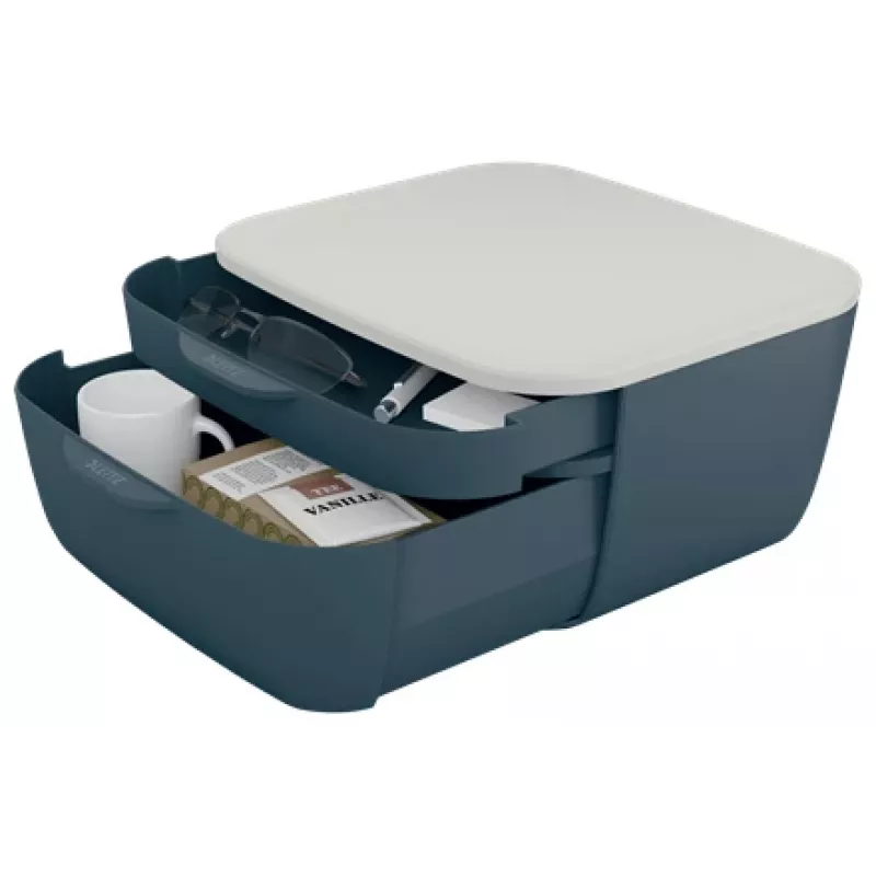 Leitz Cosy cassettiera 53570089, 2 cassetti, grigio/grigio chiaro, A4