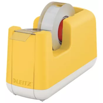 Leitz Cosy Tagliacarta da tavolo, 1,9 cm, 33 m, acrilonitrile-butadiene-stirene (ABS), giallo, 75 mm, 56 mm
