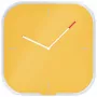 Leitz Cosy Orologio da parete in vetro Silent, quadrato, giallo, 300 mm, 300 mm, 40 mm, 1,6 kg