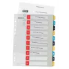 Leitz Cosy Indice numerico 1-10 stampabile, PP, indice numerico con linguette, polipropilene (PP), verticale, A4 Maxi, 245 mm, 305 mm