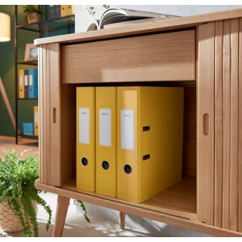 Leitz 180° Cosy raccoglitore a leva Soft Touch 80 mm, A4, cartone, giallo, superficie texturizzata, 600 fogli, 80 g/m²
