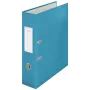 Leitz 180° Cosy raccoglitore a leva Soft Touch 80mm, A4, cartone, blu, superficie strutturata, 600 fogli, 80 g/m²