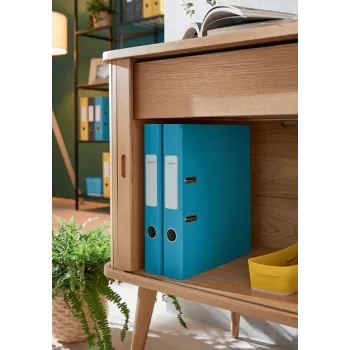 Leitz 180° Cosy raccoglitore a leva Soft Touch 50mm, A4, cartone, blu, superficie strutturata, 350 fogli, 80 g/m²