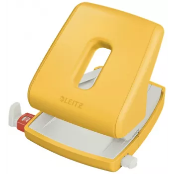 Leitz Cosy perforatrice 2 fori 30 fogli, giallo, plastica, 8 cm, 5,5 mm, A4