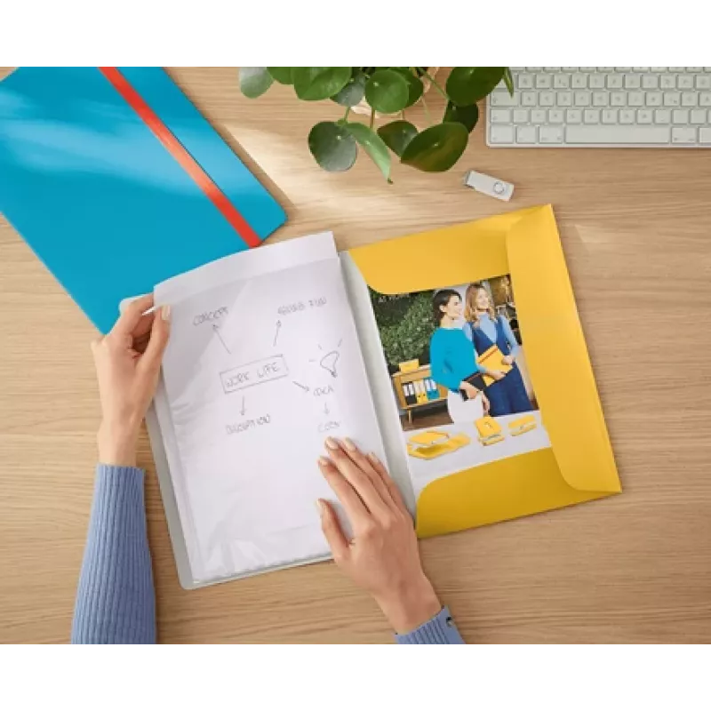 Leitz Cosy Mobile Display Book Plus, giallo, polipropilene (PP), 20 tasche, verticale, A4, 231 mm