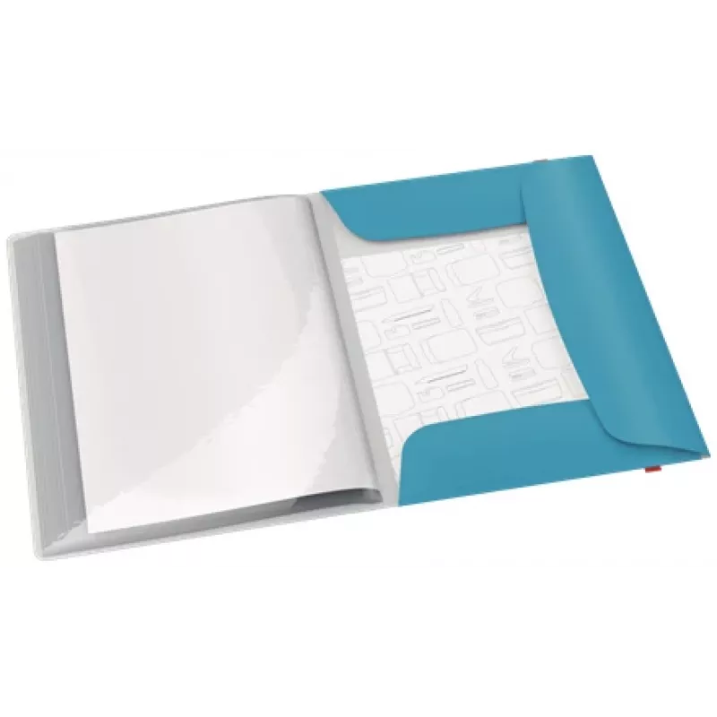 Leitz Cosy Mobile Display Book Plus, blu, polipropilene (PP), 20 tasche, verticale, A4, 231 mm