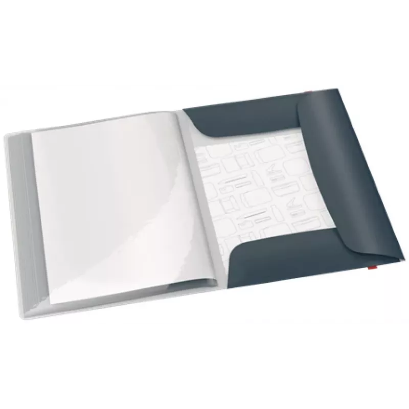 Leitz Cosy Mobile Display Book Plus, grigio, polipropilene (PP), 20 tasche, verticale, A4, 231 mm
