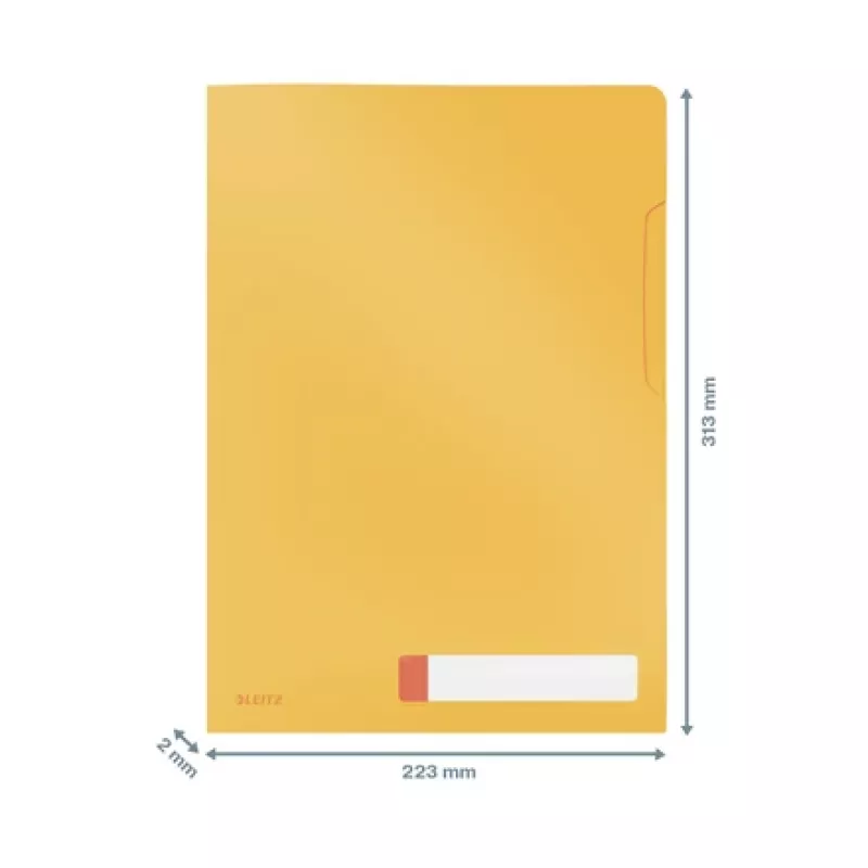 Leitz Cosy cartella con tasche, cartella portadocumenti classica, A4, polipropilene (PP), giallo, opaco, verticale