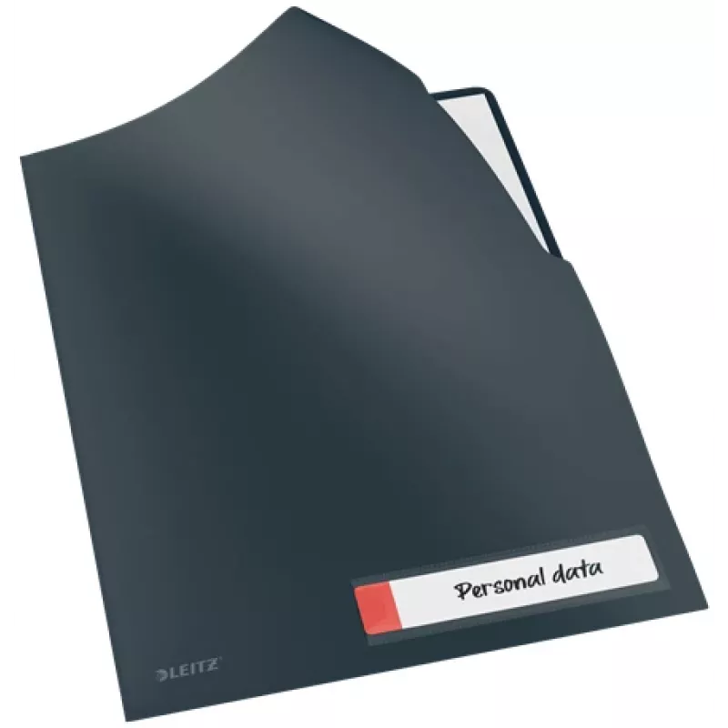 Leitz Cosy Privacy Folder, cartella portadocumenti classica, A4, polipropilene (PP), nero, opaco, verticale