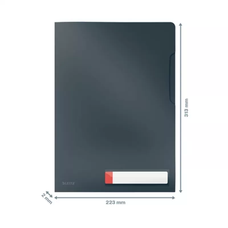 Leitz Cosy Privacy Folder, cartella portadocumenti classica, A4, polipropilene (PP), nero, opaco, verticale