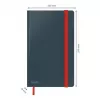 Leitz Cosy quaderno Soft Touch a quadretti con copertina rigida, monocromatico, nero, A5, 80 fogli, opaco, 100 g/m²