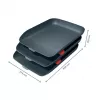 Leitz Cosy vassoio portadocumenti, set da 3 pezzi, polistirene (PS), nero, A4, A4, 274 mm, 456 mm