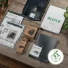Leitz NeXXt Recycle perforatrice, 30 fogli, nero, plastica, 8 cm, 5,5 mm, A6