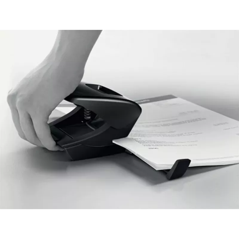 Leitz NeXXt Recycle perforatrice, 30 fogli, nero, plastica, 8 cm, 5,5 mm, A6