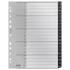Leitz 12070000 indice alfabetico con linguette polipropilene (PP) nero, bianco