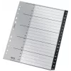 Leitz 12070000 indice alfabetico con linguette polipropilene (PP) nero, bianco