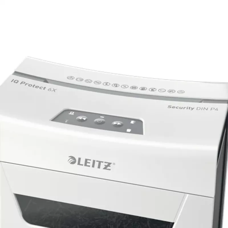 Leitz IQ Protect Premium distruggidocumenti 6X P4, 4 x 40 mm, 10 L, 100 fogli, 55 dB, touch, 6 fogli