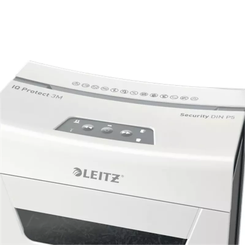 Leitz IQ Protect Premium distruggidocumenti 3M P5, taglio micro, 2 x 15 mm, 10 L, 125 fogli, 55 dB, touch