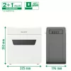 Leitz IQ Protect Premium distruggidocumenti 3M P5, taglio micro, 2 x 15 mm, 10 L, 125 fogli, 55 dB, touch