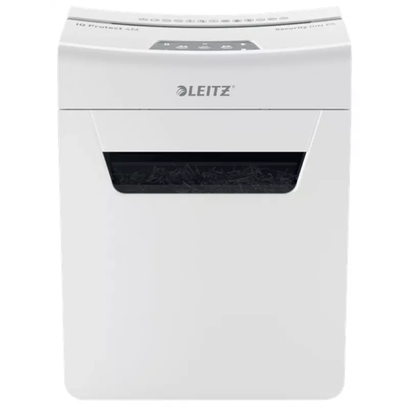 Leitz IQ Protect Premium distruggidocumenti 4M P5, taglio micro, 2 x 15 mm, 14 L, 150 fogli, 55 dB, touch