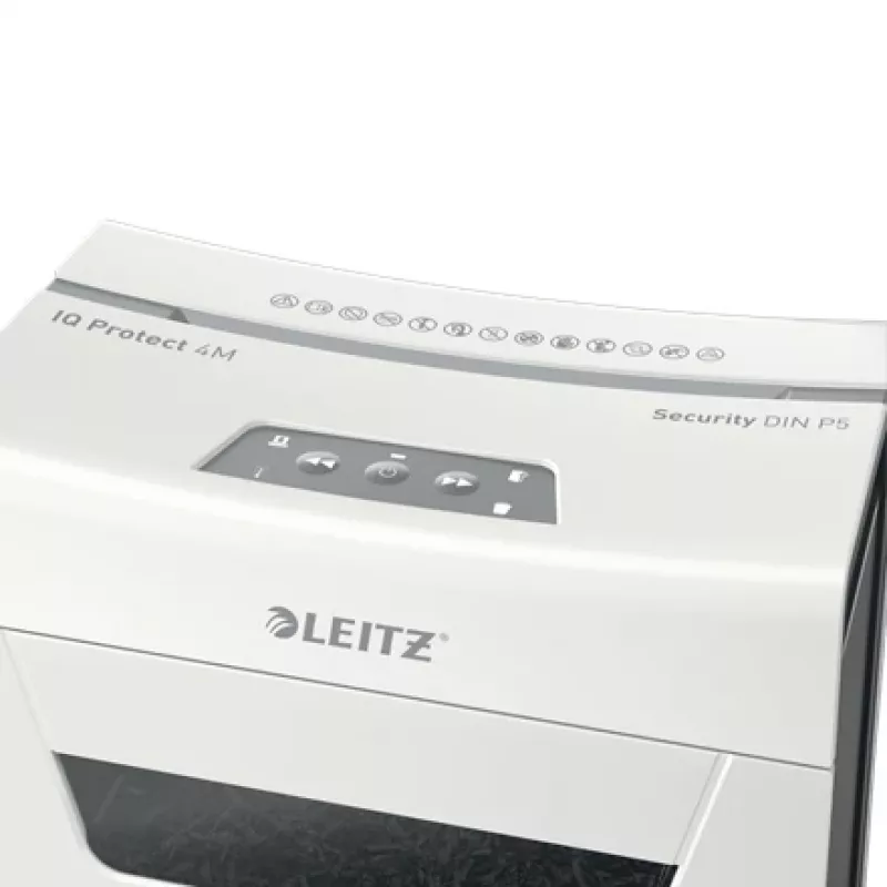 Leitz IQ Protect Premium distruggidocumenti 4M P5, taglio micro, 2 x 15 mm, 14 L, 150 fogli, 55 dB, touch