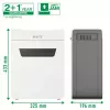 Leitz IQ Protect Premium distruggidocumenti 4M P5, taglio micro, 2 x 15 mm, 14 L, 150 fogli, 55 dB, touch