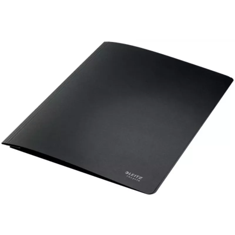 Leitz Recycle cartella piatta in cartone, raccoglitore classico, A4, cartone, nero, opaco, verticale