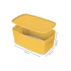 Leitz MyBox Cosy Small con coperchio, scatola contenitore, scatola contenitore, giallo, rettangolare, plastica, monocromatico, giallo